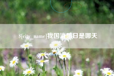 公主岭我国消防日是哪天