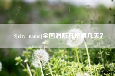 公主岭全国消防日是第几天？