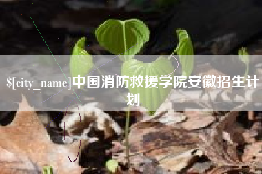 公主岭中国消防救援学院安徽招生计划