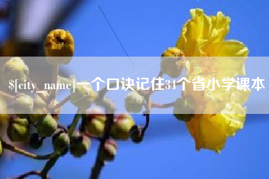 公主岭一个口诀记住34个省小学课本