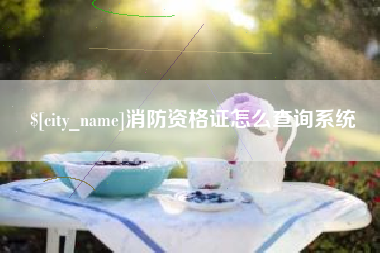 公主岭消防资格证怎么查询系统