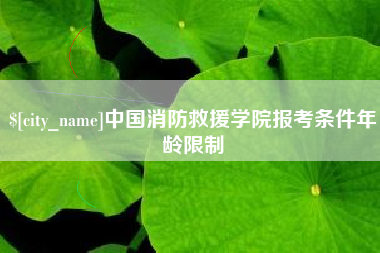 公主岭中国消防救援学院报考条件年龄限制