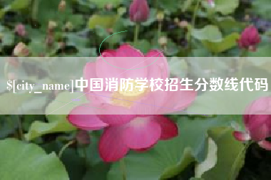 公主岭中国消防学校招生分数线代码
