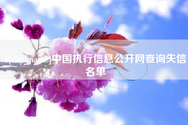 公主岭中国执行信息公开网查询失信名单