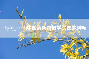公主岭中国消防救援学院要体测吗