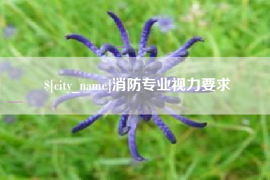 公主岭消防专业视力要求