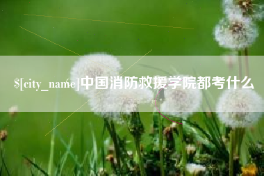 公主岭中国消防救援学院都考什么