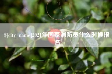 公主岭2021年国家消防员什么时候报名