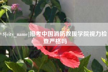 公主岭报考中国消防救援学院视力检查严格吗