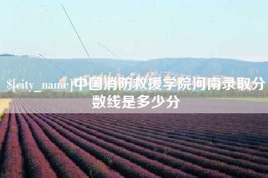 公主岭中国消防救援学院河南录取分数线是多少分