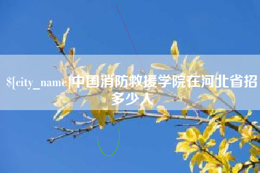 公主岭中国消防救援学院在河北省招多少人