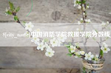 公主岭中国消防学院救援学院分数线