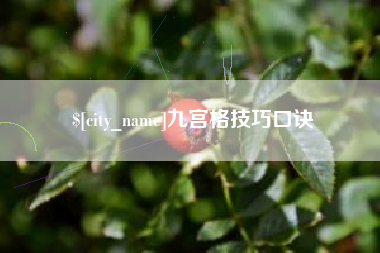 公主岭九宫格技巧口诀